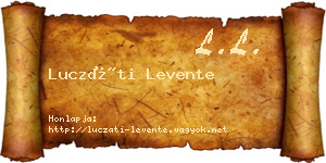 Luczáti Levente névjegykártya