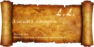 Luczáti Levente névjegykártya