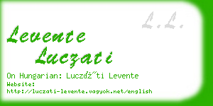 levente luczati business card
